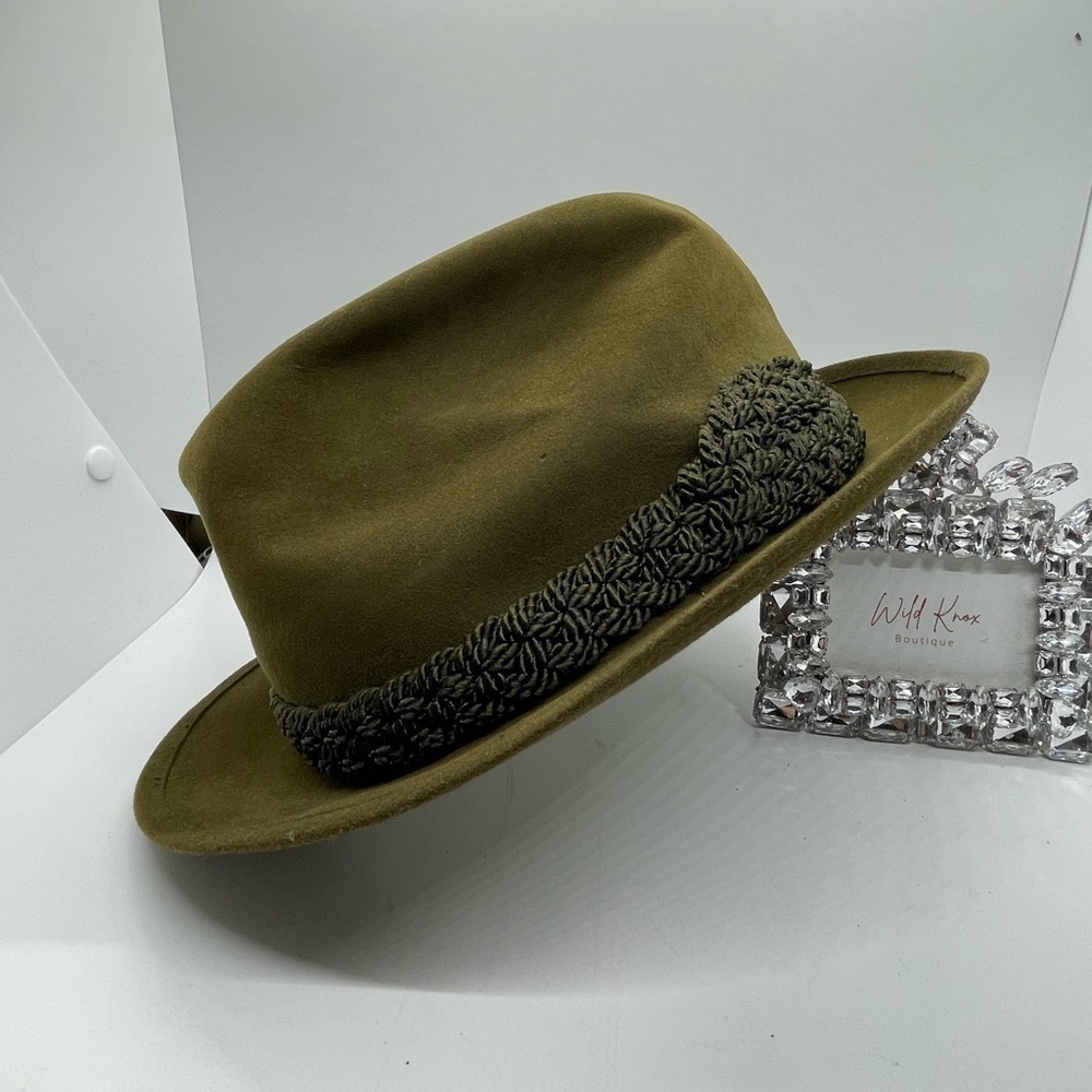 Vintage 1960s Royal STETSON Fedora ~ size 7 ~ Trilby ~ Overwelt Edge' - Picture 13 of 15